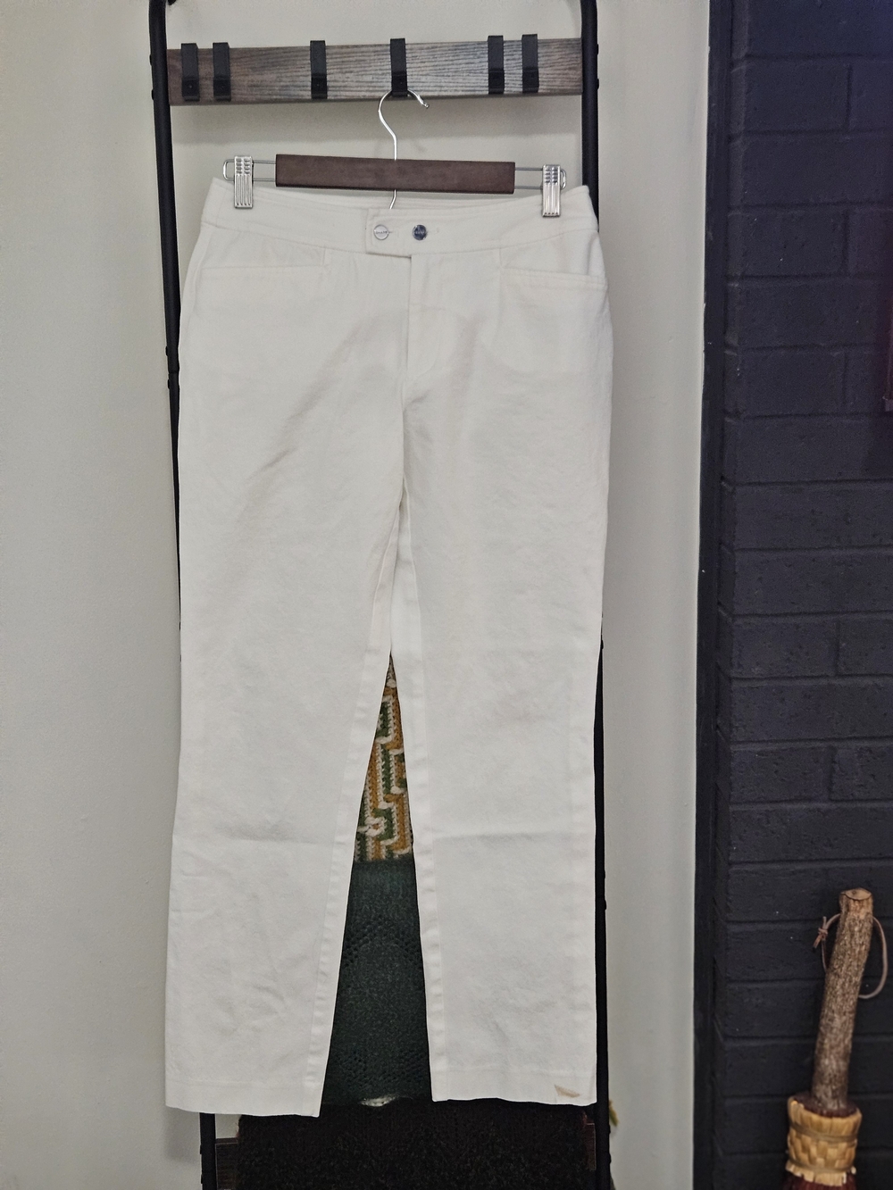 Chaps Off-White Straight-Leg Jeans